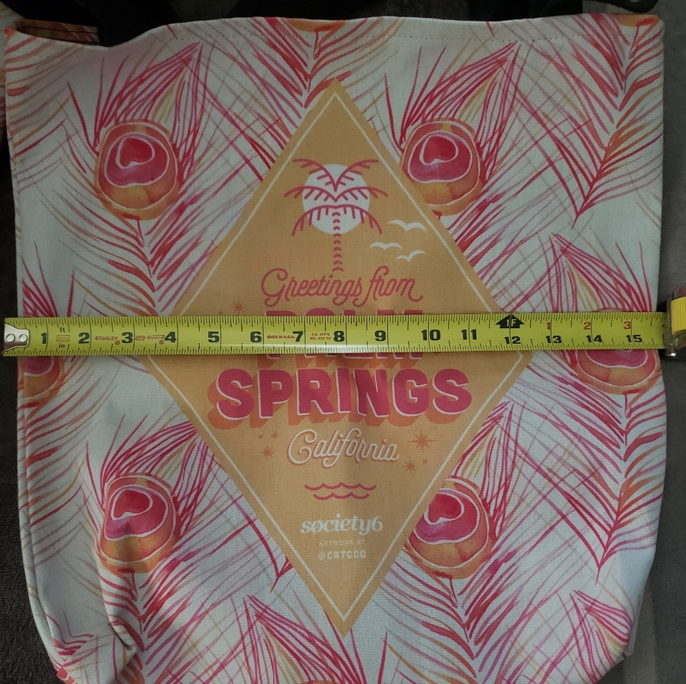 Two NWOT Palm Springs Canvas Tote Bag - Picture 6 of 6